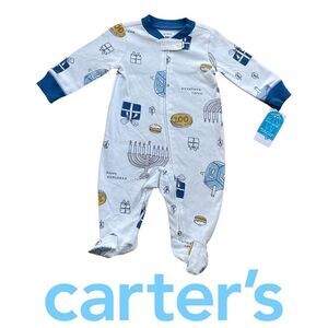 Carter’s Baby Boys & Baby Girls Hanukkah 2 Way Zip Sleep & Play Size 3 Month NWT